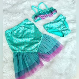 Mermaid Bikini Swimsuit Playsuit Toddler Girl 2T Cat & Jack